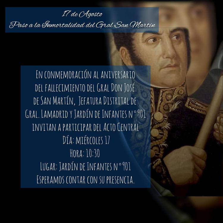 Acto en homenaje al General San Martin