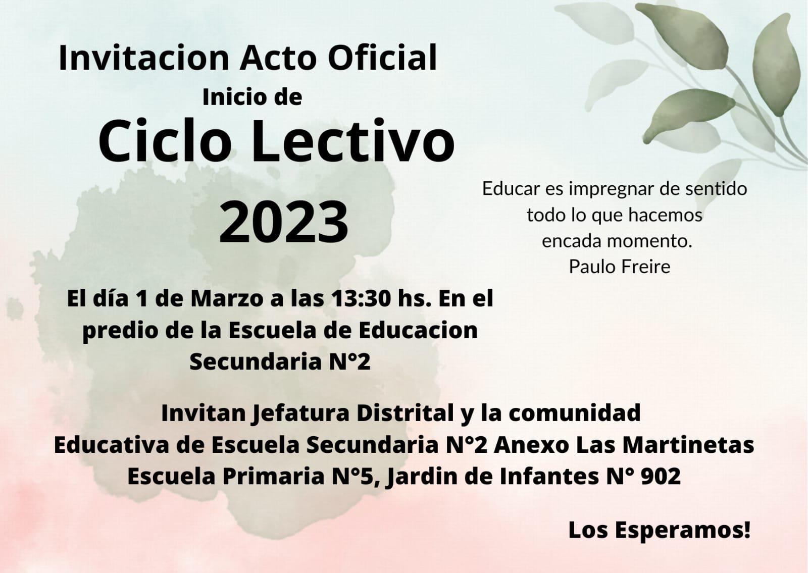 Inicio De Ciclo Lectivo 2023 Acto Oficial 6848