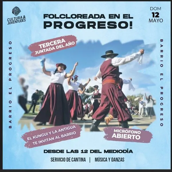 flyer folklore en El Progreso