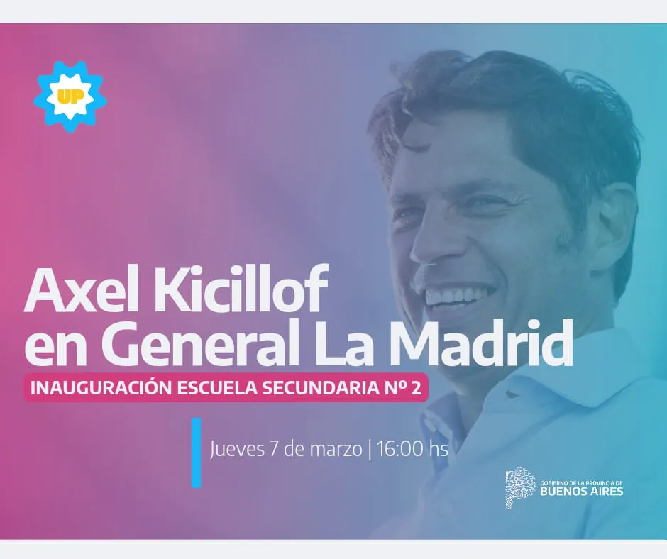 flyer visita Kicillof
