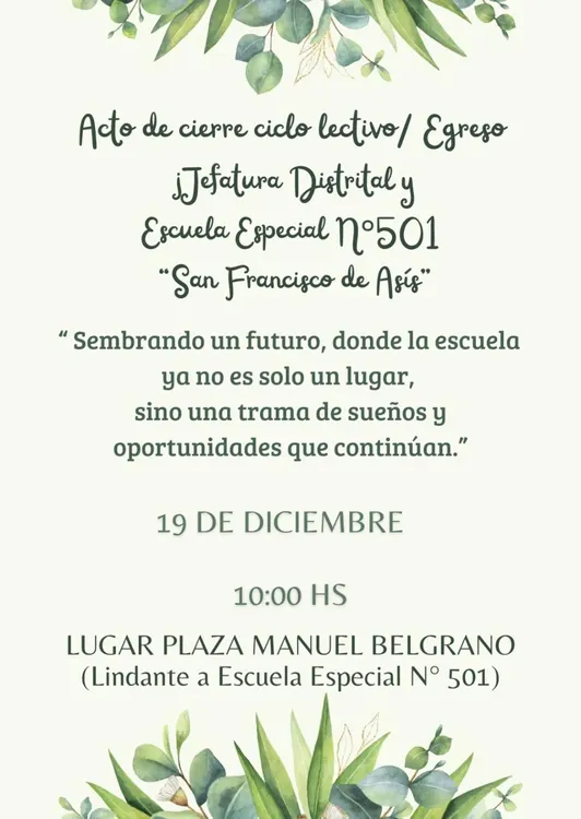 Flyer Escuela 501