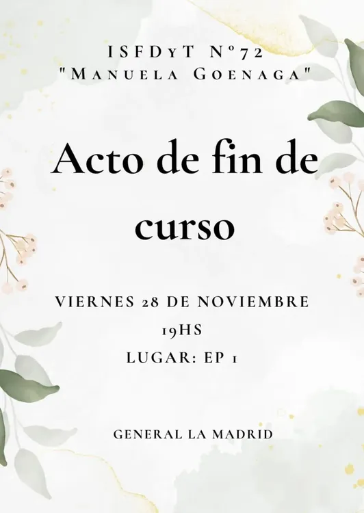 flyer Instituto Superior de FD