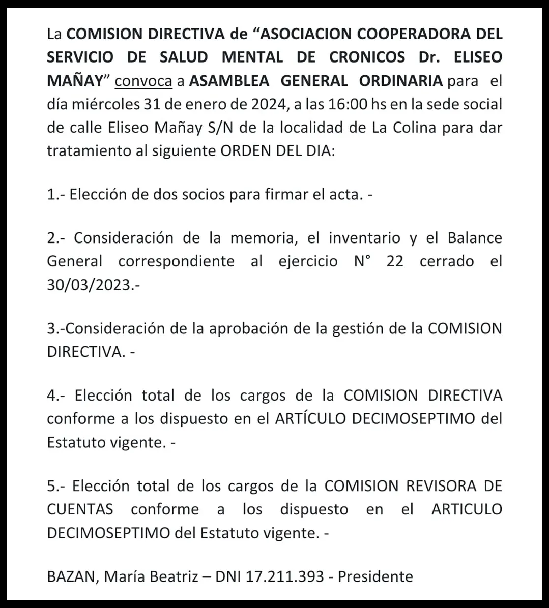 convocatoria