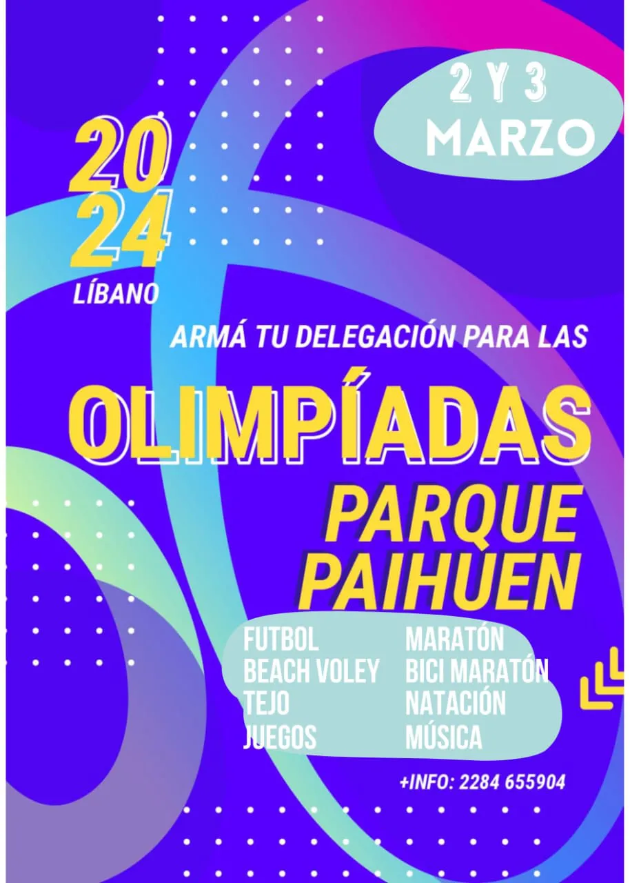 Flyer Olimpiadas de Libano